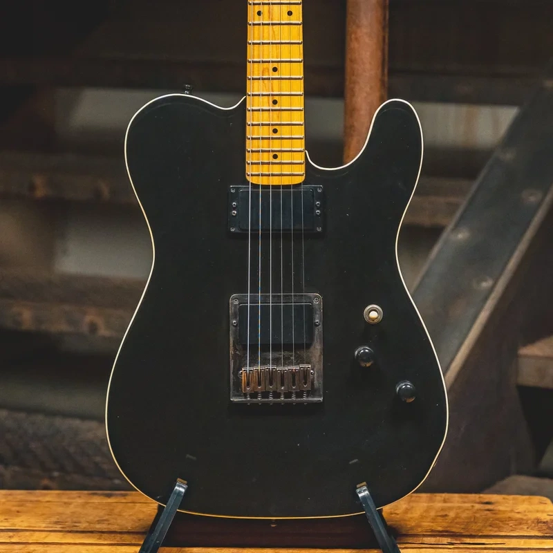 1987 Schecter PT USA T-Style Electric Guitar, Black w/Hard Case – Used