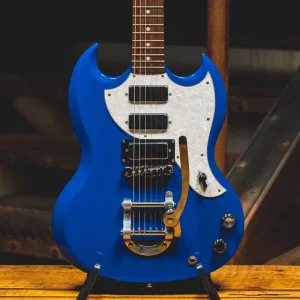 1998 Gibson SG Deluxe Electric Guitar w/Bigsby Vibrato, Blue Ice w/OHSC – Used