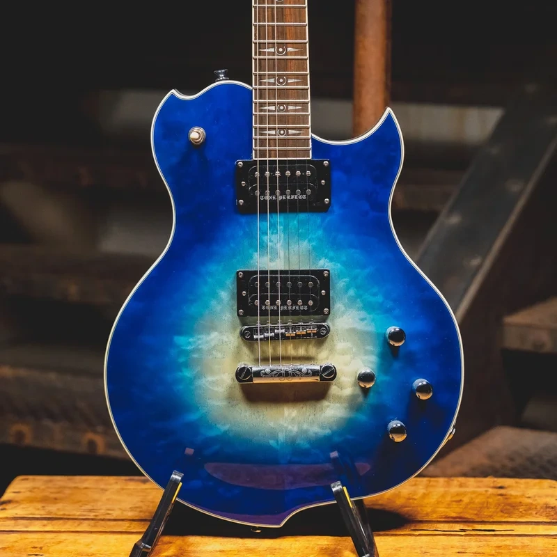 2015 Minarik Lotus Electric Guitar, Blue Burst w/OGB – Used
