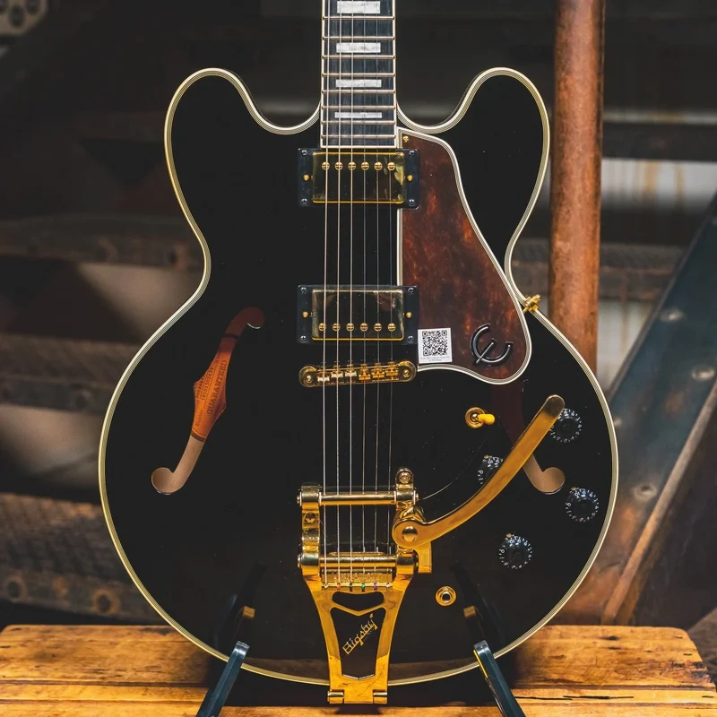 2018 Epiphone Limited Edition Joe Bonamassa ES-335 Electric Guitar, Black w/OHSC – Used