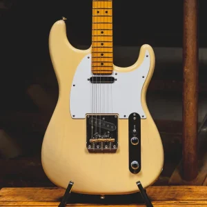 2018 Fender Whiteguard Stratocaster Electric Guitar, Vintage White Blonde w/OHSC – Used