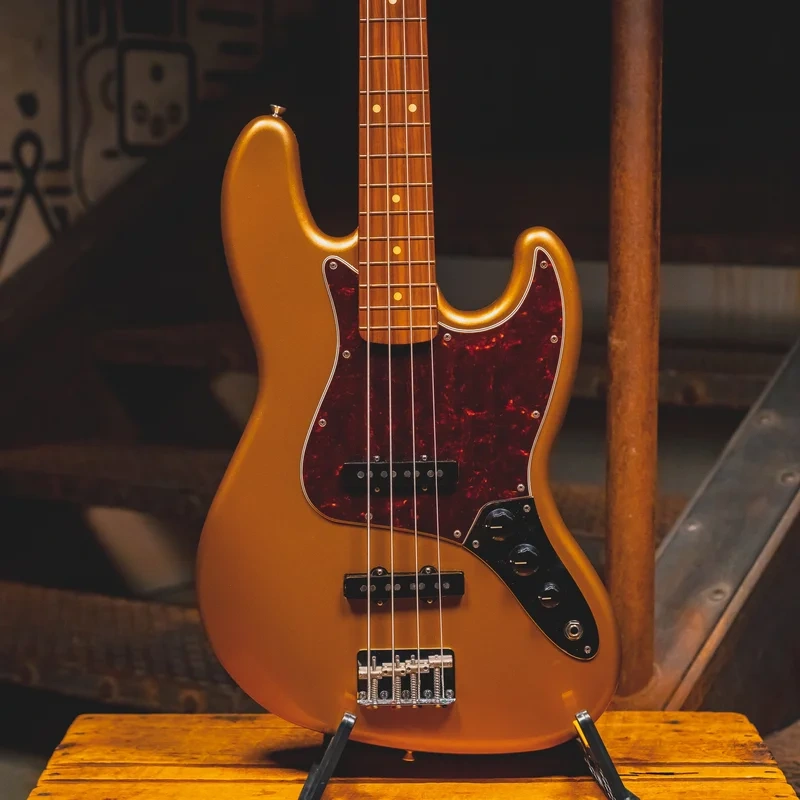 2019 Fender Vintera ’60s Jazz Bass Guitar, Firemist Gold w/OGB – Used