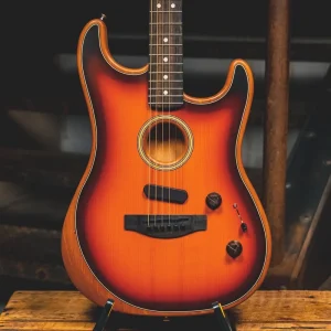 2021 Fender American Acoustasonic Stratocaster Guitar, Sunburst w/OGB – Used