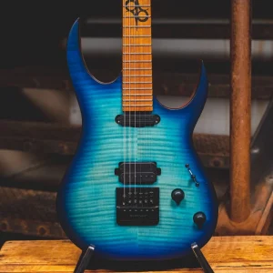2021 Solar SB1.6 Electric Guitar, Flame Ocean Burst – Used