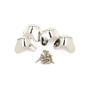 4 x Fender Pure Vintage 3-Screw Mount Amplifier Corners – Nickel