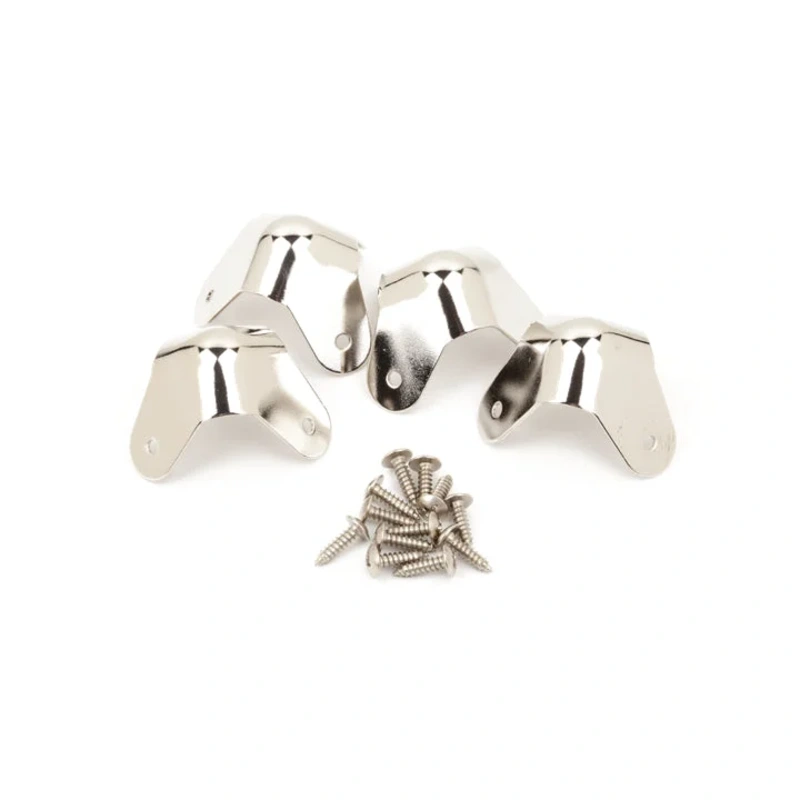 4 x Fender Pure Vintage 3-Screw Mount Amplifier Corners – Nickel