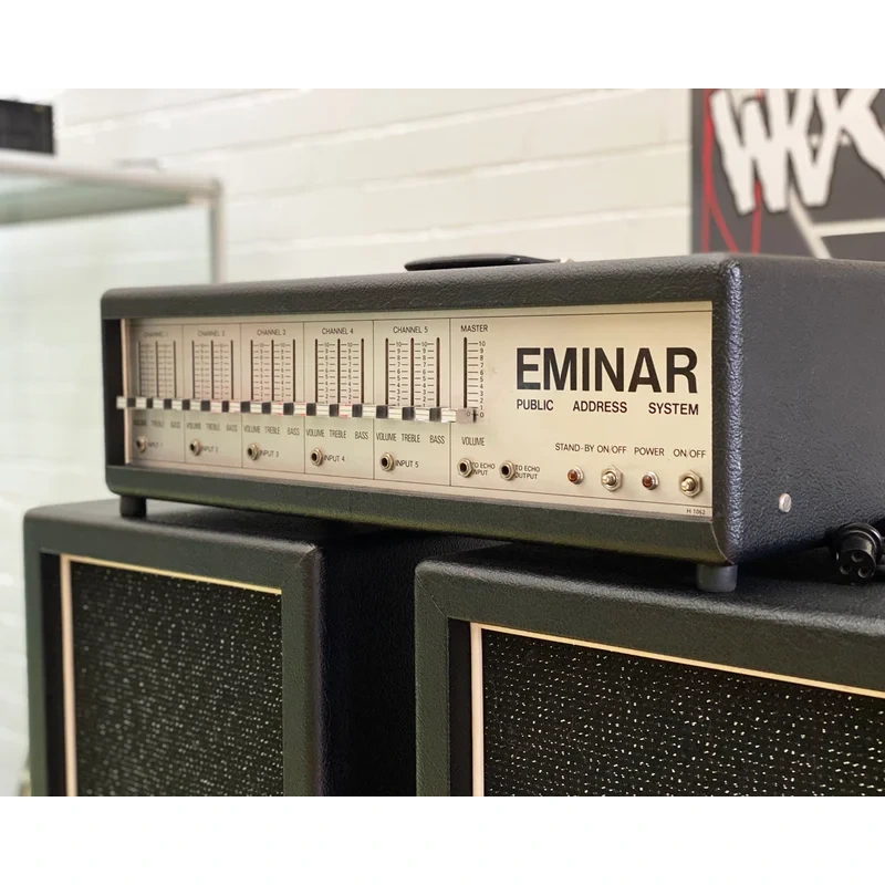 ’70s Eminar Public Address System w/ Matching Speaker Columns