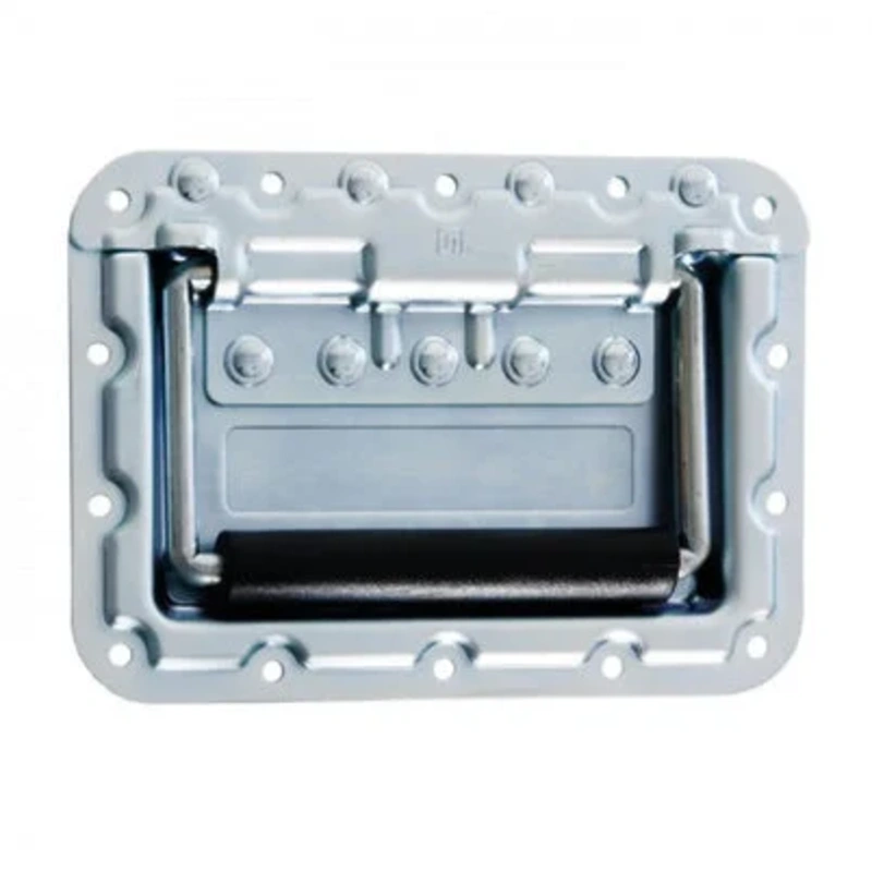 Adam Hall AH-34087 Recessed Sprung Handle Large in Dish 9,5mm Deep with Rivet Protection