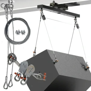 Adaptive Technologies Group TCK2-022 Double Pulley Speaker Tilt Cable Kit Assembly – 22″