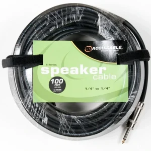 American DJ S10012 1/4″ to 1/4″ 12 Gauge Speaker Cable (100′)