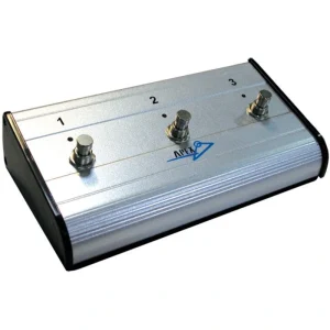 Apex AFS3 Triple On/Off Footswitch W/Leds  Metal Box  Detachable 10  and  Trs Cables