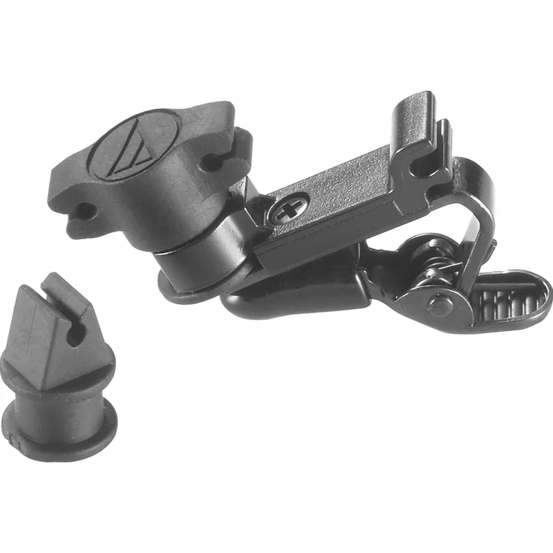 Audio-Technica AT8461A Lavalier Microphone Clip – Black, 3-Pack