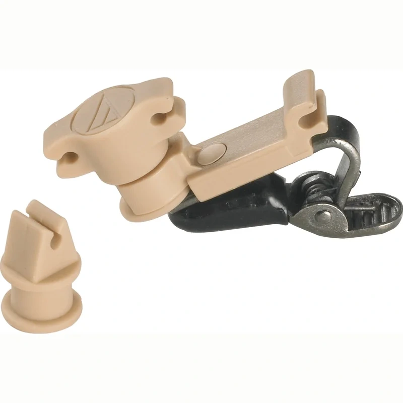 Audio-Technica AT8461A-TH Lavalier Microphone Clip – Beige, 3-Pack
