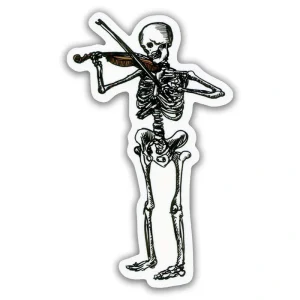 Bellavance Ink Vinyl Fiddle Skeleton Sticker