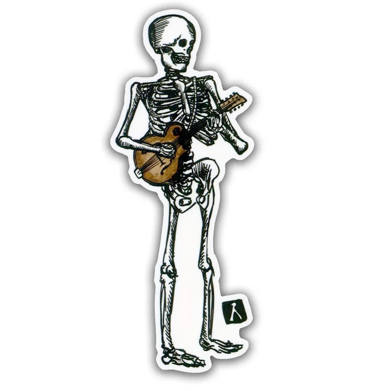 Bellavance Ink Vinyl Mandolin Skeleton Sticker
