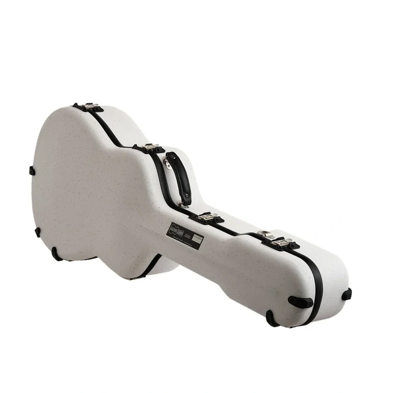 Calton Deluxe Guitar Case, Martin & Collings 14-Fret Dreadnought – White Granite with Black Lining