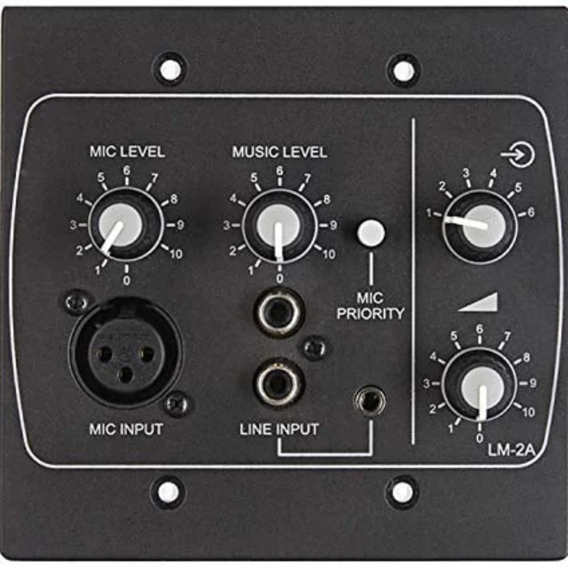 Cloud Electronics LM-2AB Line/Mic/Remote Active Input Plate (Black)