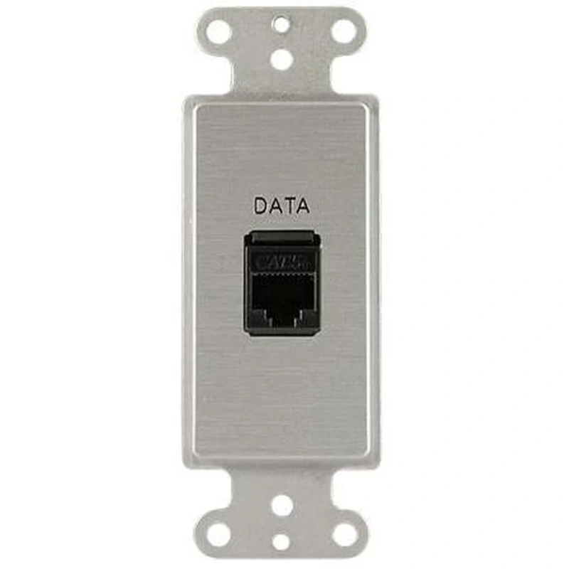 Covid D1102F-CA Keystone RJ45-CAT5 Wall Plate (Clear Anodized)
