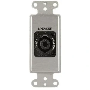 Covid D1122S-CA Neutrik 2 Pole Speakon Wall Plate (Clear Anodized)