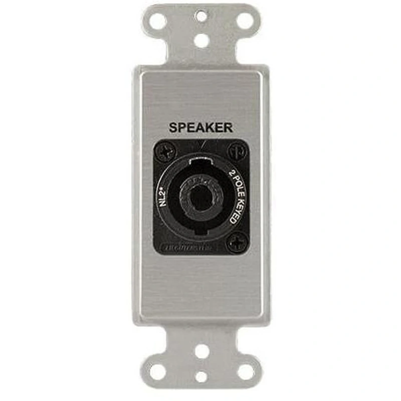 Covid D1122S-CA Neutrik 2 Pole Speakon Wall Plate (Clear Anodized)