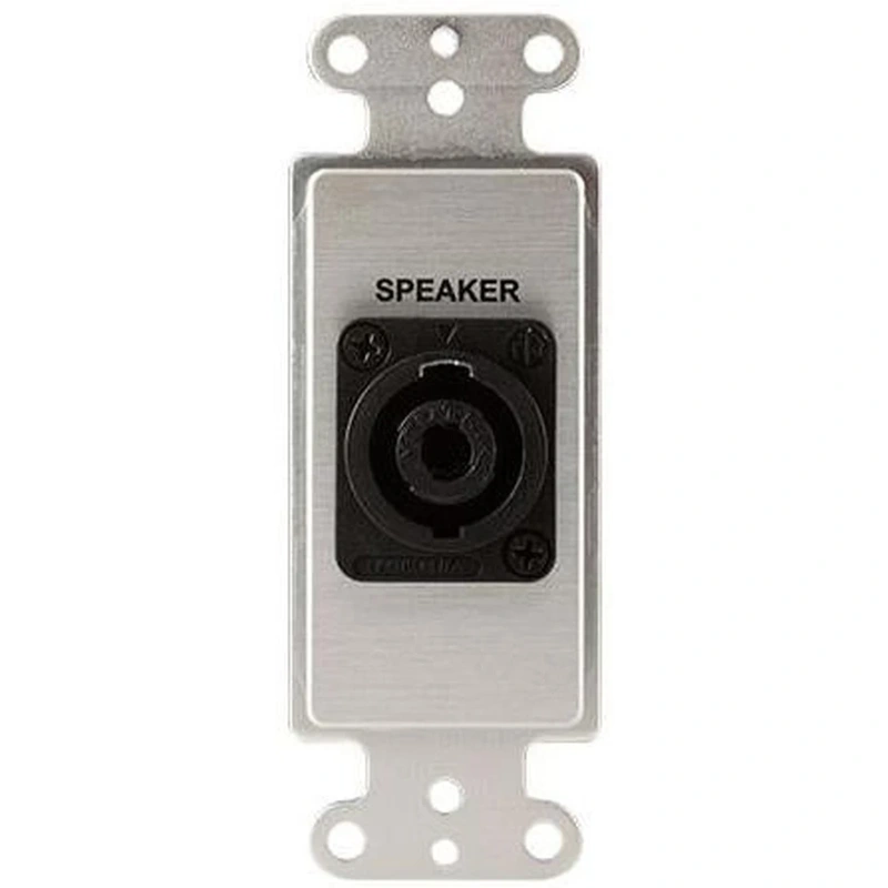 Covid D1124T-CA Neutrik 4 Pole Speakon Terminal Block Wall Plate (Clear Anodized)