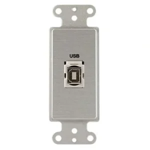 Covid D1127F-CA Keystone USB-2-BA Wall Plate (Clear Anodized)