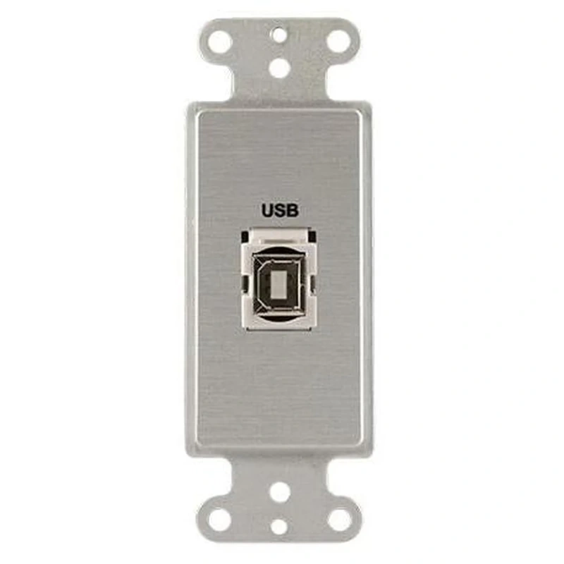 Covid D1127F-CA Keystone USB-2-BA Wall Plate (Clear Anodized)