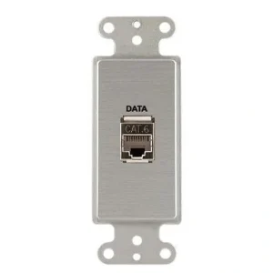 Covid D1128F-CA Keystone RJ45-CAT6 Shielded Wall Plate (Clear Anodized)