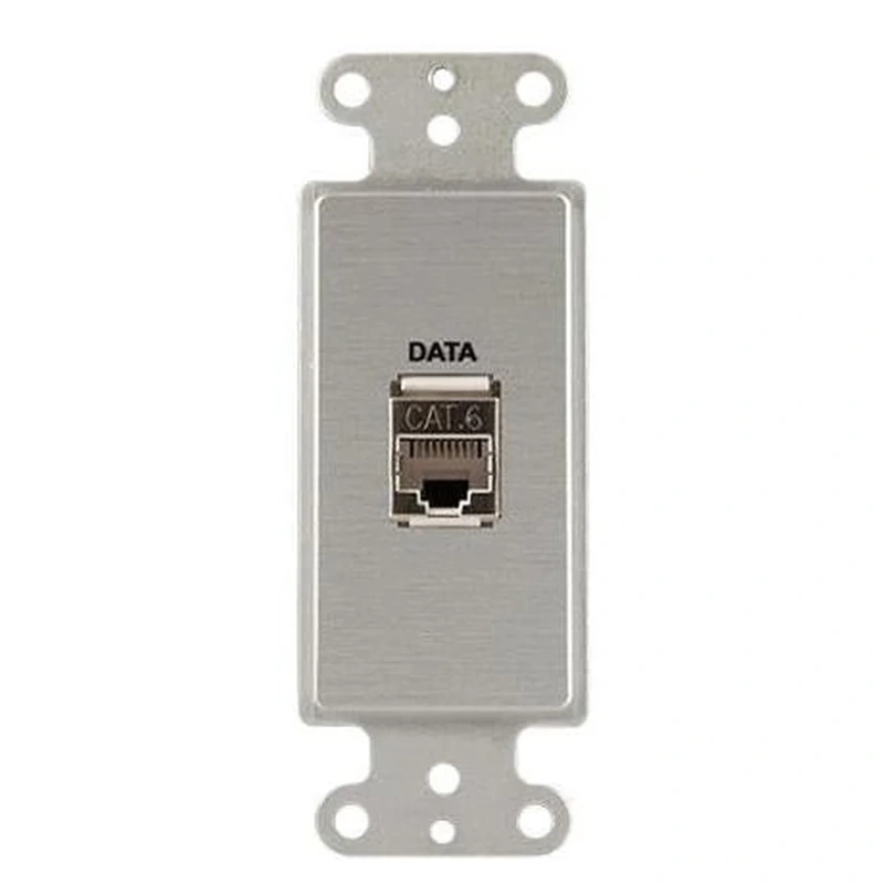 Covid D1128F-CA Keystone RJ45-CAT6 Shielded Wall Plate (Clear Anodized)