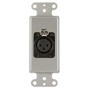 Covid D1135S-CA Neutrik 3 Pin XLR Female Wall Plate (Clear Anodized)