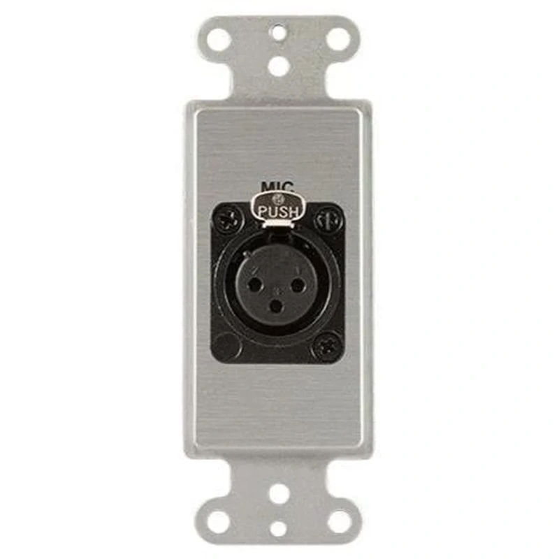 Covid D1135S-CA Neutrik 3 Pin XLR Female Wall Plate (Clear Anodized)