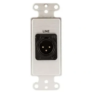 Covid D1136S-CA Neutrik 3 Pin XLR Male Wall Plate (Clear Anodized)