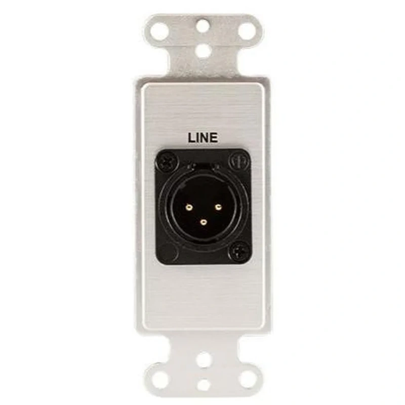 Covid D1136S-CA Neutrik 3 Pin XLR Male Wall Plate (Clear Anodized)