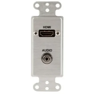 Covid D1201F-CA HDMI Female and Audio Input Wall Plate (Clear Anodized)
