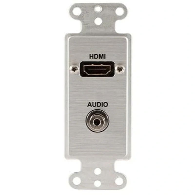 Covid D1201F-CA HDMI Female and Audio Input Wall Plate (Clear Anodized)