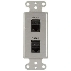 Covid D1205F-CA 2 Keystone RJ45-CAT5 Wall Plate (Clear Anodized)