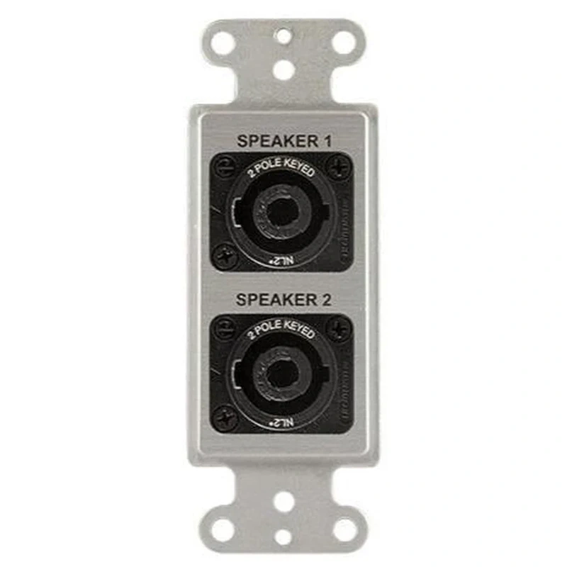 Covid D1223S-CA Neutrik 2 Pole Speakon Wall Plate (Clear Anodized)