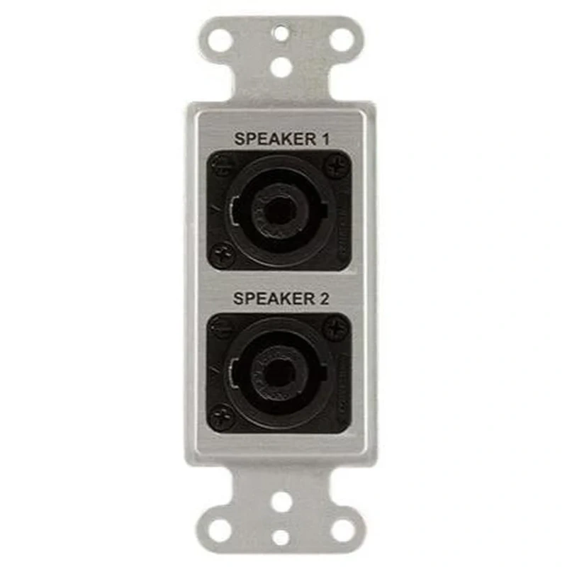 Covid D1224S-CA Neutrik 4 Pole Speakon Wall Plate (Clear Anodized)