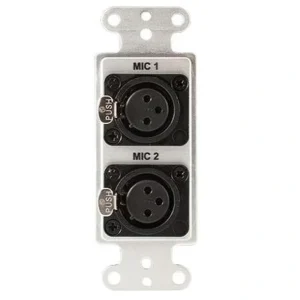 Covid D1225S-CA Neutrik 3 Pin XLR Female Wall Plate (Clear Anodized)