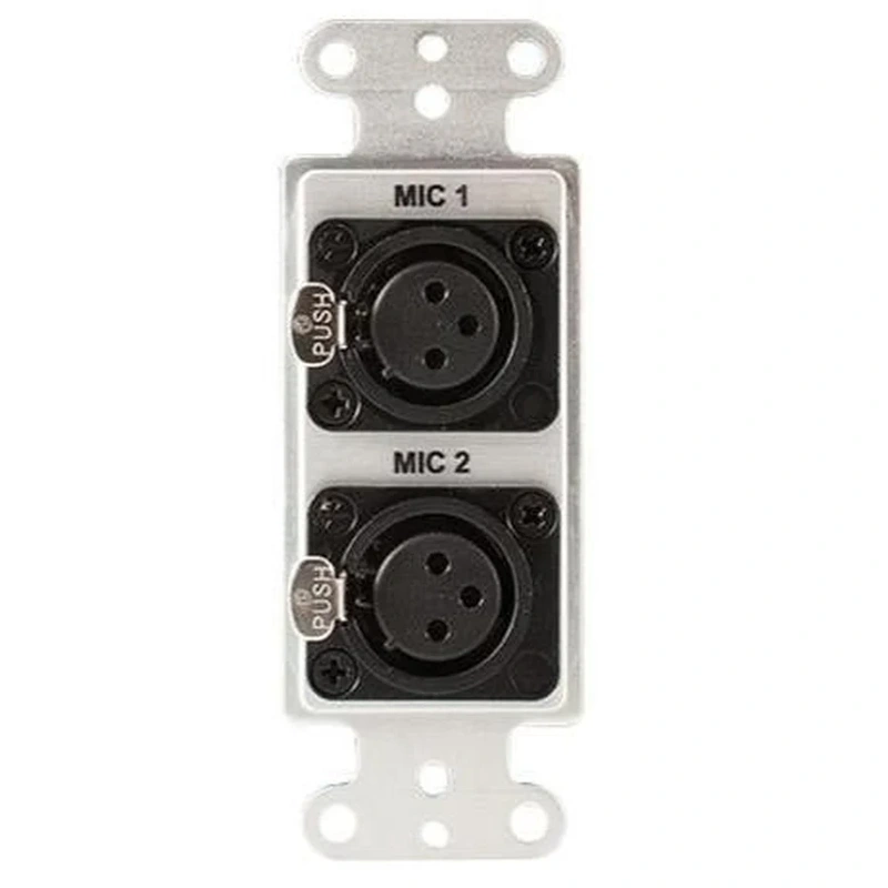 Covid D1225S-CA Neutrik 3 Pin XLR Female Wall Plate (Clear Anodized)