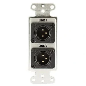 Covid D1226S-CA Neutrik 3 Pin XLR Male Wall Plate (Clear Anodized)