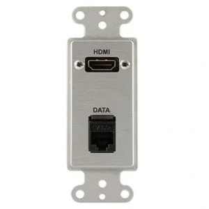 Covid D1227F-CA HDMI Female, RJ45-CAT5 Wall Plate (Clear Anodized)