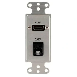 Covid D1229M-CA HDMI Pigtail, RJ45-CAT6 Wall Plate (Clear Anodized)