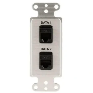 Covid D1230F-CA  Keystone RJ45-CAT6 Wall Plate (Clear Anodized)
