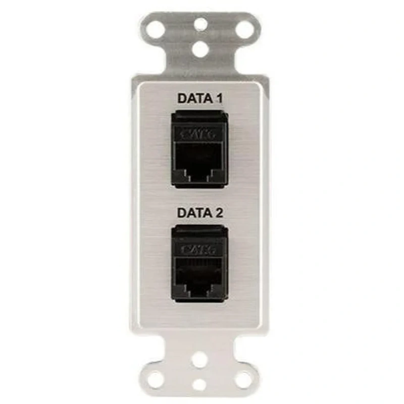 Covid D1230F-CA Keystone RJ45-CAT6 Wall Plate (Clear Anodized)