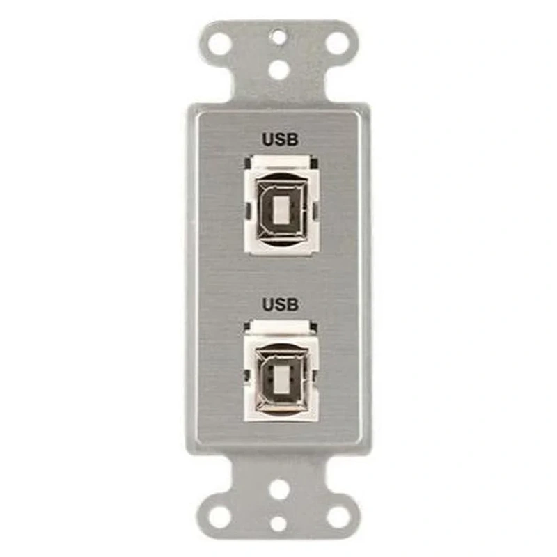 Covid D1232F-CA Keystone USB-2-BA Wall Plate (Clear Anodized)