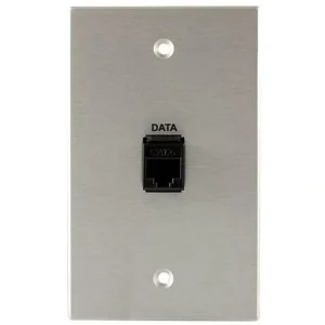 Covid W1109F-CA Keystone RJ45-CAT6 Wall Plate (Clear Anodized)