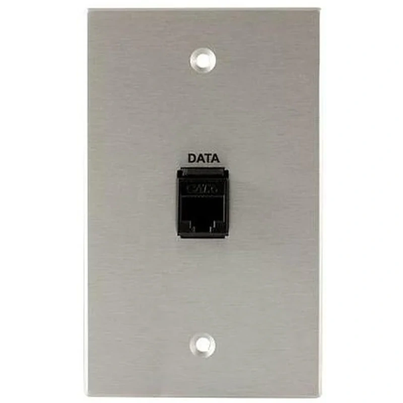 Covid W1109F-CA Keystone RJ45-CAT6 Wall Plate (Clear Anodized)