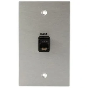 Covid W1109S-CA Keystone RJ45-CAT6 Punch Down Wall Plate (Clear Anodized)