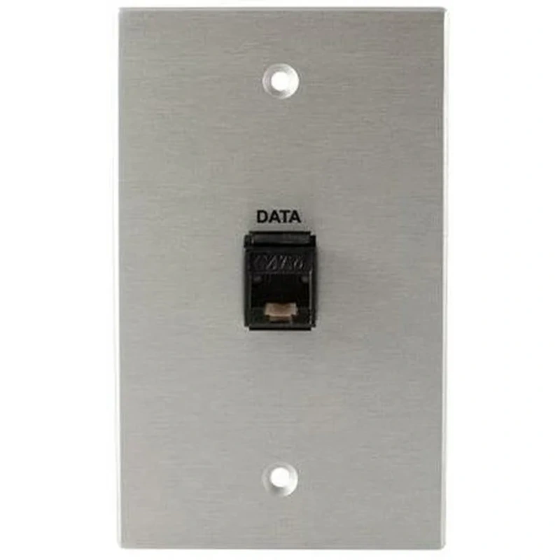 Covid W1109S-CA Keystone RJ45-CAT6 Punch Down Wall Plate (Clear Anodized)